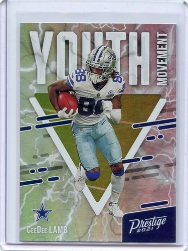 2021 FB Panini Prestige CeeDee Lamb Dallas Cowboys #YM-10 🚀😳💥 MINT - 第 1/2 張圖片