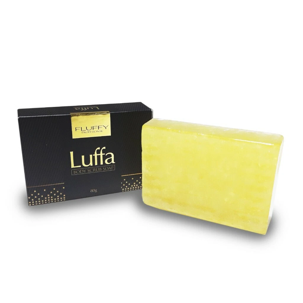 2 x 80g Original FLUFFY LUFFA Body Scrub Soap REMOVE DIRT and Dead