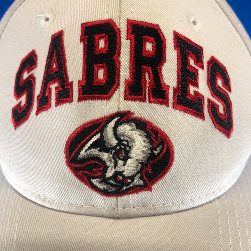Hard-to-find EUC Buffalo Sabres NHL classic "goat head" cap off-white snap-back - Picture 2 of 12