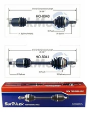 Front Left & Right CV Axle Shafts SurTrack Set For Acura Legend FWD 1991-1995 