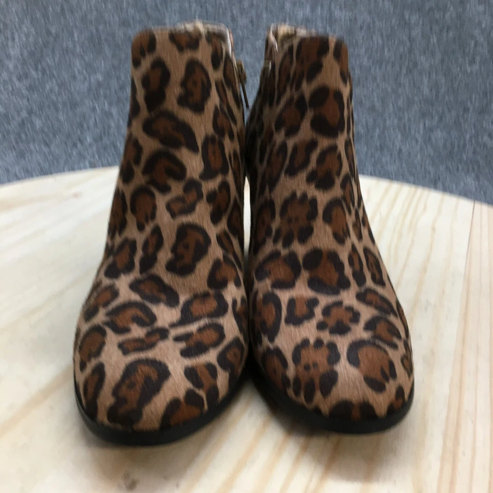 Botas Style & Co Femininas 8 M Masrinaa Botas de Tornozelo Couro Marrom Zíper Lateral Bloco - Imagem 4 de 4