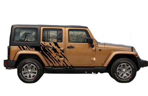 Graphic Mud Splash Car Sticker For Jeep Wrangler JK JL RUBICON Side Door Decals - Picture 8 of 10
