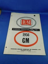 19656 GM CAR TRUCK PAINT COLOR CHART BROCHURE RINSHED MASON ADVERTISING