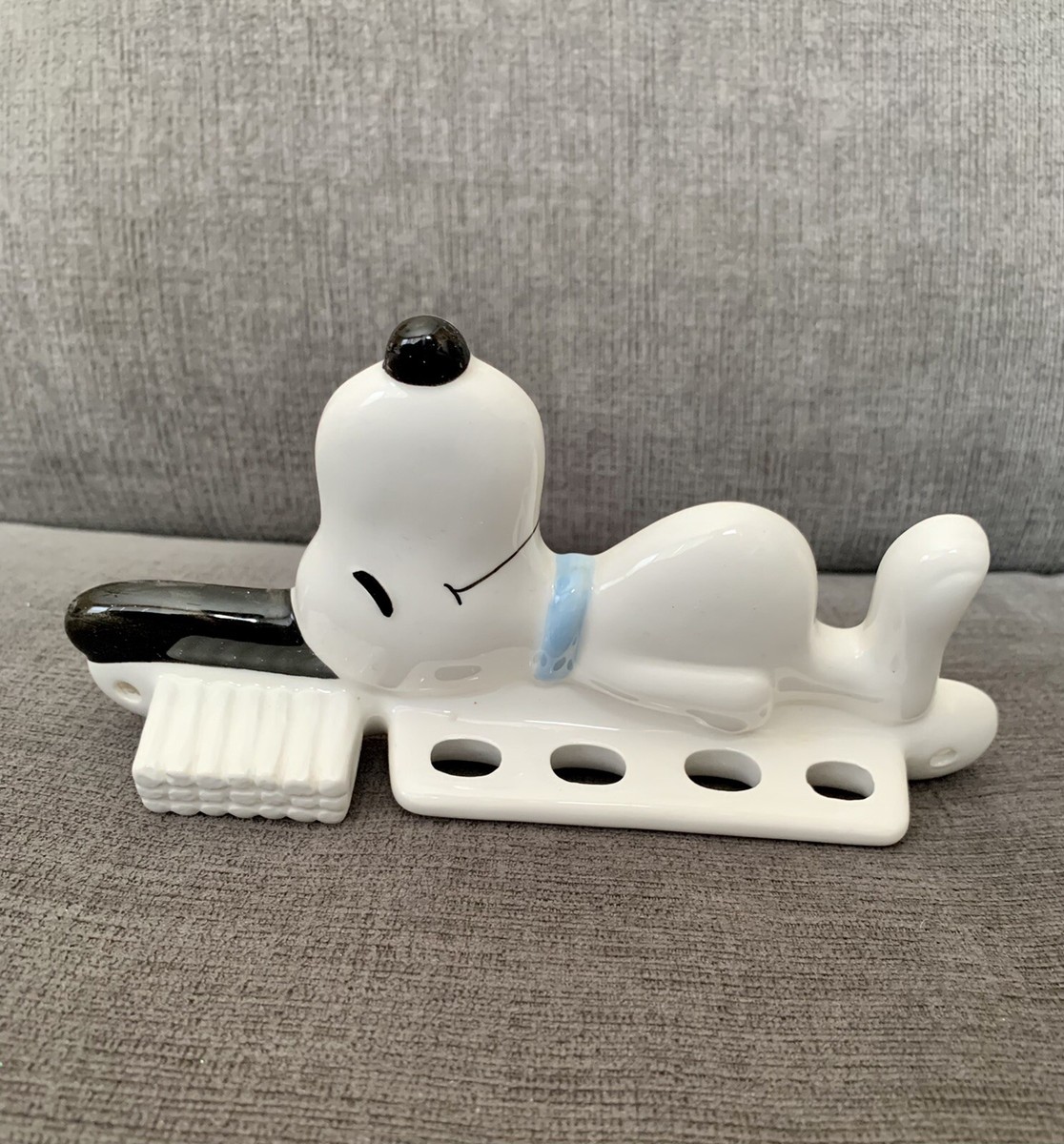 スヌーピー　セラミック 1970's Cool Snoopy Peanuts Ceramic Toothbrush Holder Made in