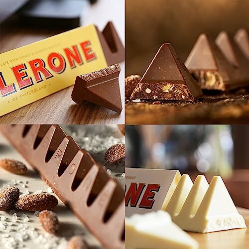Juego de Regalo de Chocolate Suizo Toblerone Leche Chocolate Blanco Chocolate y Crujiente S... - Imagen 3 de 12