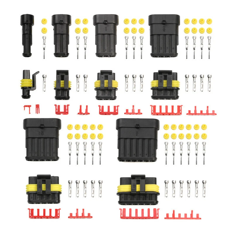 708Pcs Car Waterproof Electrical Wire Connector Plug Terminals Kits 1/2/3/4 Pin - Image 3 of 4