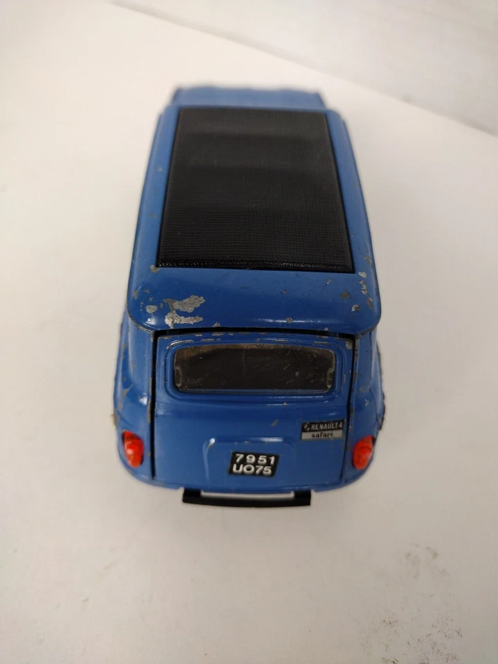 De colección Burago Renault 4 Safari ~ Azul Hecho en Italia ~ 1/24 Puertas Móviles, Maletero Foto 4 de 4