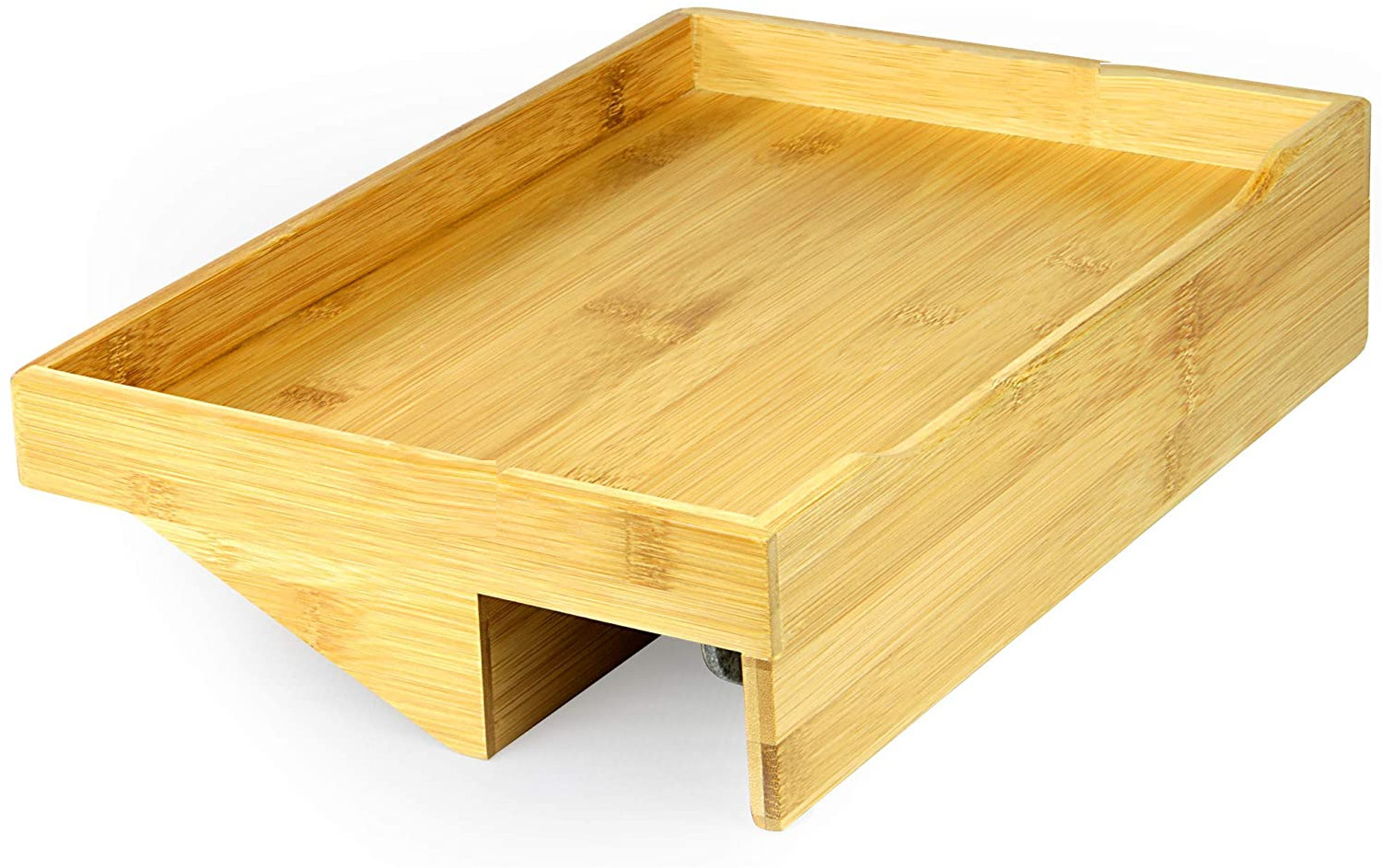 Bamboo Clip-On Bedside Shelf Ergonomic Space Saver Frame Side Table