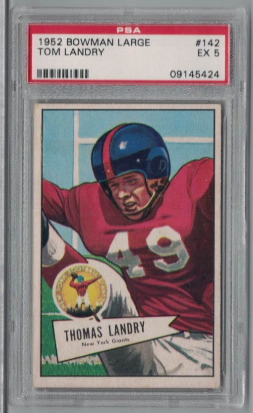 1952 Bowman Large- #142 Tom Landry PSA 5 EX HOF
