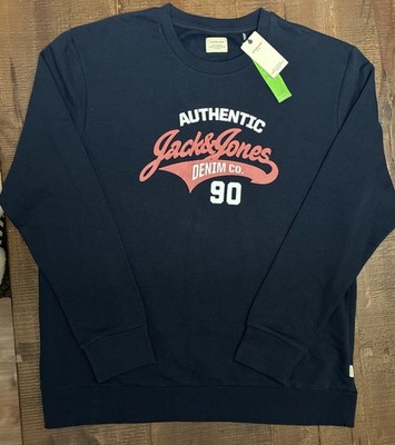 Jack & Jones Premium Men s Grey Super Blu Crew Neck Sweatshirt - Size XXL