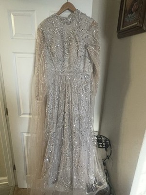 chinese dress ladies Plus Size Beaded Sleeveless Gown by Ladivine CC8270C – ABC Fashion main image 1