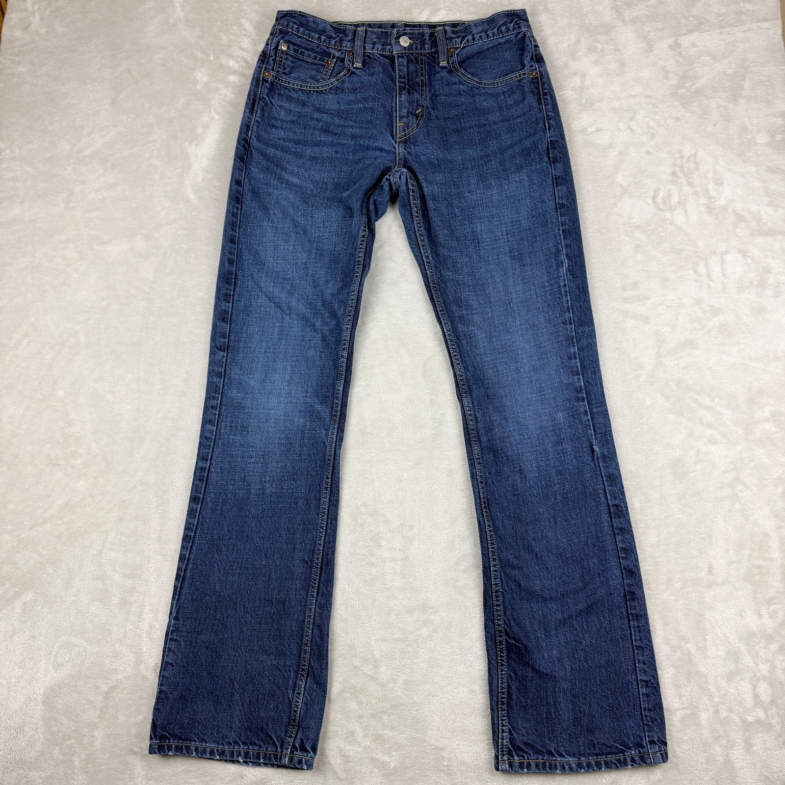 S 32x34(33) Blue Bootcut Slim Fit Medium Wash Western Cowboy