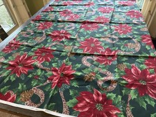 V.I.P. Print Cranston Print Works Co. Poinsetta Holly Christmas Fabric 1 Yard