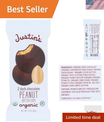 Organic Dark Chocolate Peanut Butter Cups, 1.4 oz