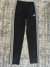 adidas black and white joggers/active pants size 13/14y Large Youth USED