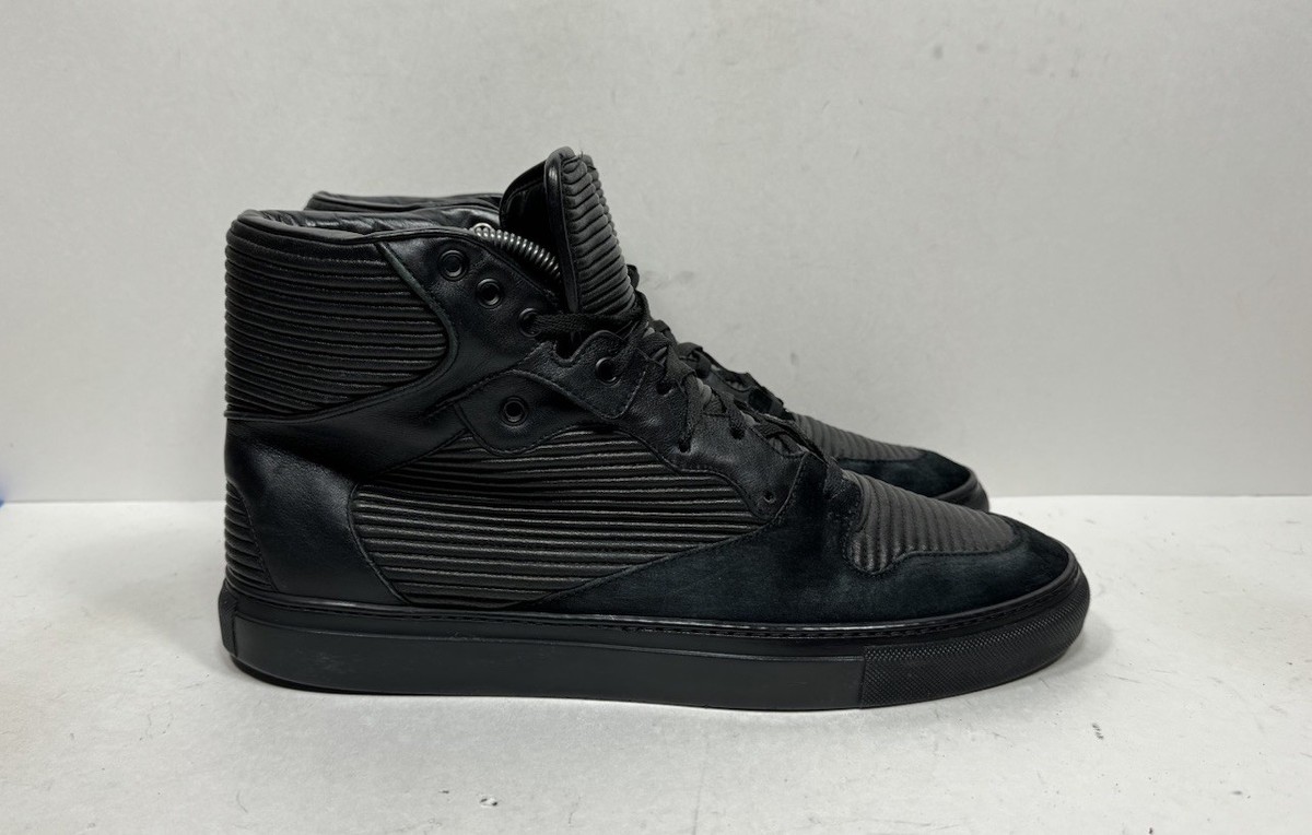 cigarette balenciaga Balenciaga Cote Trainer Shoes Pleated Black Sneaker Mens Size 10 US / 43
