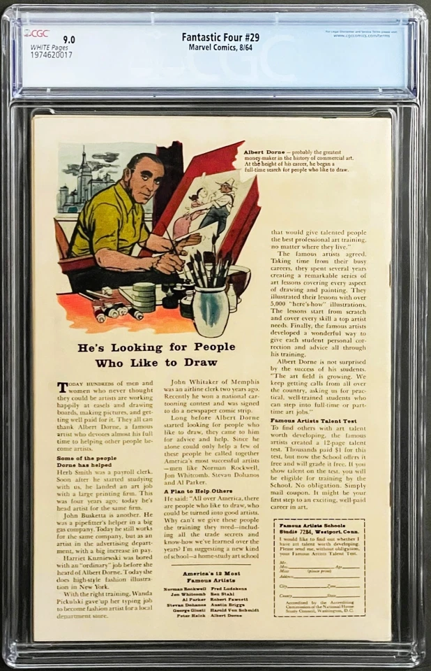 Fantastic Four 29 CGC 9.0 WP 1964 Marvel Comics Silver Age KEY Nice as our 9.2 - Image 3 of 4