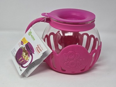 Ecolution Micro-Pop Microwave Popcorn Popper  Pink 1 1/2 qt.