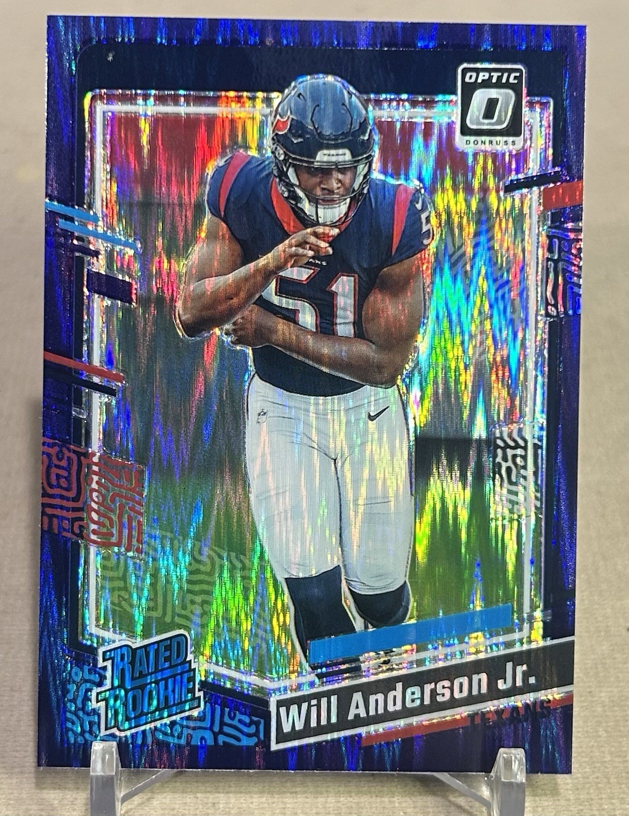 Will Anderson Jr Purple Shock Rated Rookie Houston Texans 2023 Panini Optic #246