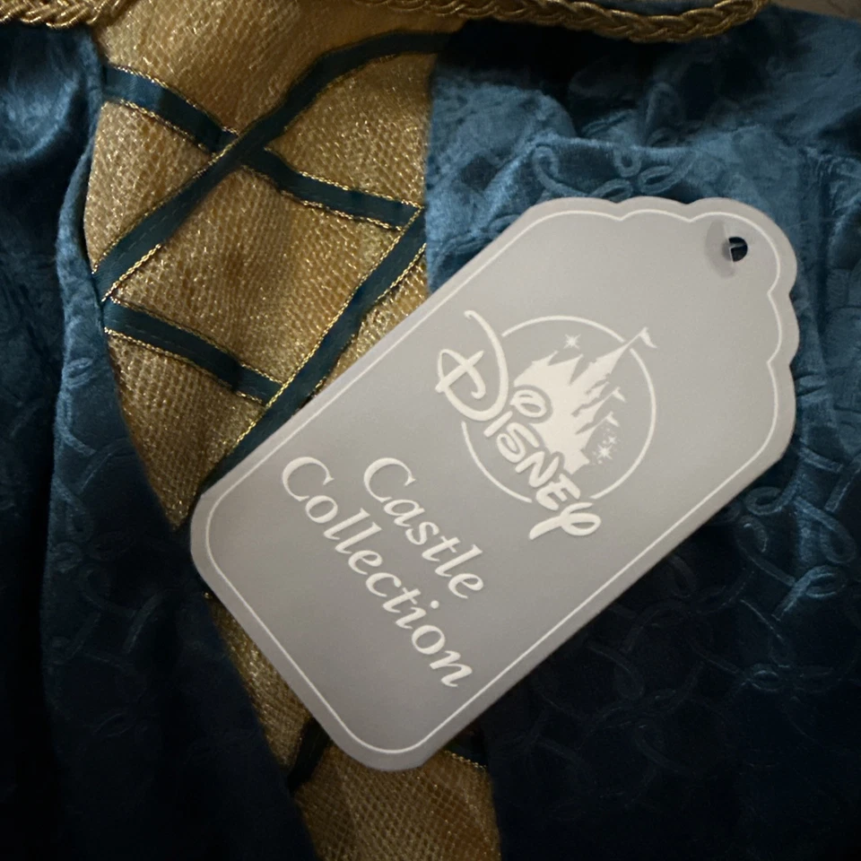 Vestido fantasia Disney Store Merida meninas glitter ouro verde princesa corajosa - Imagem 2 de 4