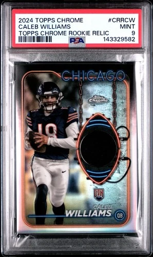 2024 TOPPS CHROME ROOKIE RELICS #CRRCW CALEB WILLIAMS PSA 9 MINT
