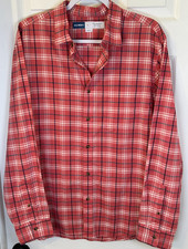 Old Navy Shirt Men  s L Red Plaid Button-Up Long Sleeve Flex Everyday Shirt NWT