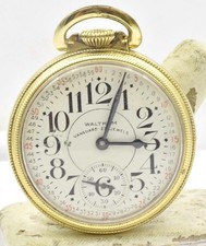 Vintage 1952 - Waltham Vanguard 23j 8adj Gf Case Pocket watch grd. 1623 Running