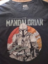 The Mandalorian T-Shirt Black Adult men  s 2XL Baby Yoda GPC