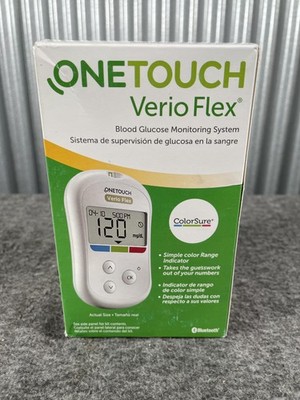 OneTouch Verio Flex Blood Glucose Monitoring System Meter Bluetooth New Box