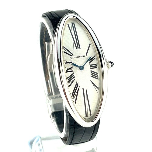 Cartier 18k White Gold Baignoire Allongee Mechanical Watch 251...