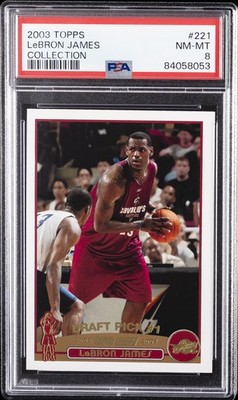 2003 TOPPS COLLECTION #221 LEBRON JAMES ROOKIE RC PSA 8 | eBay