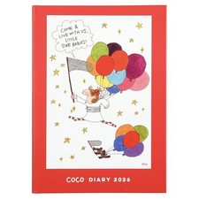 Greeting Life Coco-chan 2026 Planner B6 Size Weekly Hardcover Balloon CD-1370-RY
