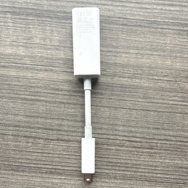 Apple Thunderbolt to Ethernet Adapter White Less Than 1 ft RJ-45 Female