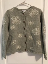 Eagles Eye 100% Wool Cardigan Sweater XL