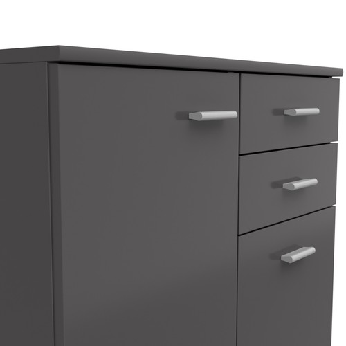 Kommode - anthrazit - 2 Schubladen - 71 cm breit Sideboard Anrichte - Bild 5 von 7