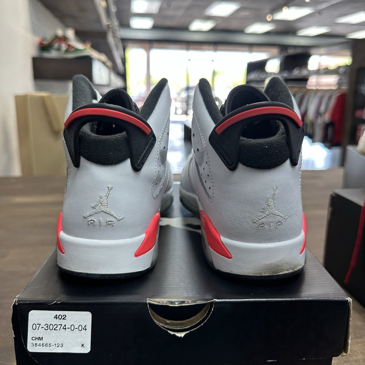 Size 5Y (GS) - Air Jordan 6 Retro Infrared Pack White (USED