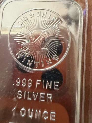 Vintage 1 Troy Oz. .999 Fine Silver Sunshine Mining Bar