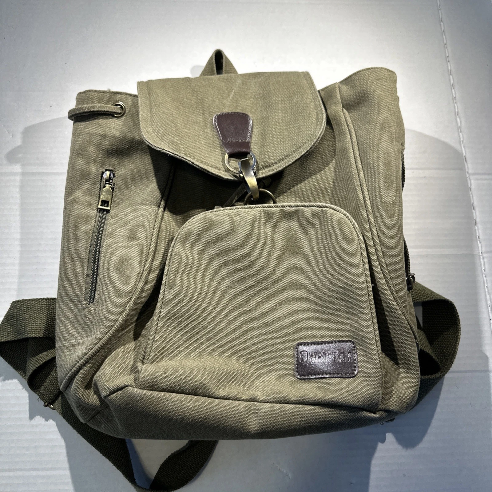 Qyoubi Canvas Backpack Daybag Travel Bag Khaki Green Very Nice