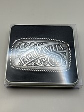 Jack Daniel's Old No 7 Brand Metal Belt Buckle In Tin Case