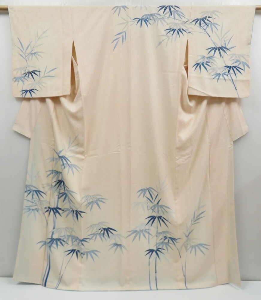 4518T10z770 Vintage Japanese Kimono Silk TSUKESAGE Bamboo