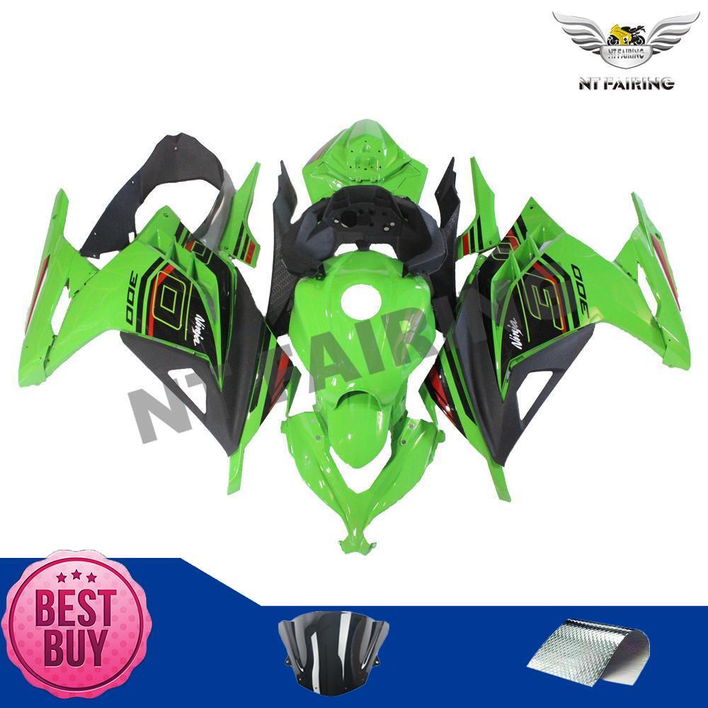 Injection New KRT Green Full Fairing Fit for Kawasaki 2013-2017 EX300 h034