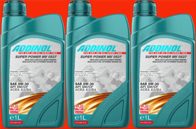 3 Liter PE Box (1L= 11.68) Addinol Super Power MV 0537 5W-30 Full Synthetic Oil
