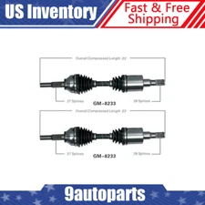 Fits 2004-2010 2011 2012 Chevy Colorado Canyon AWD 4WD Pair Front CV Axle Joint