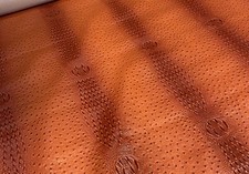 Orange Ostrich/Gator Upholstery Crafting Outdoor Vinyl Fabric By The Yard