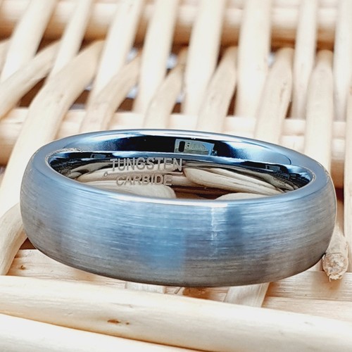 6mm Brushed Finish Comfort Fit Classic Dome Tungsten Ring, Tungsten Wedding Band - Picture 3 of 7