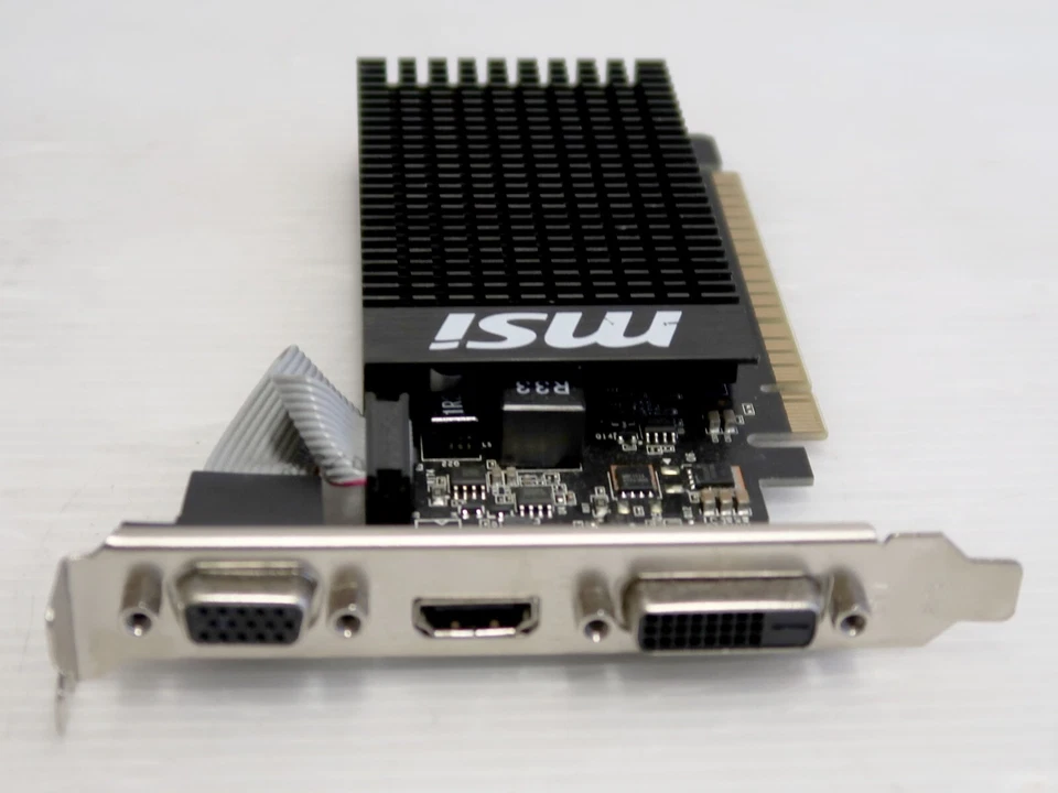 GeForce GT 710, 2GB GDDR3, PCI-E, DVI, HDMI, MSI GT710 2GD3H_LP - WORKING - Image 2 of 4