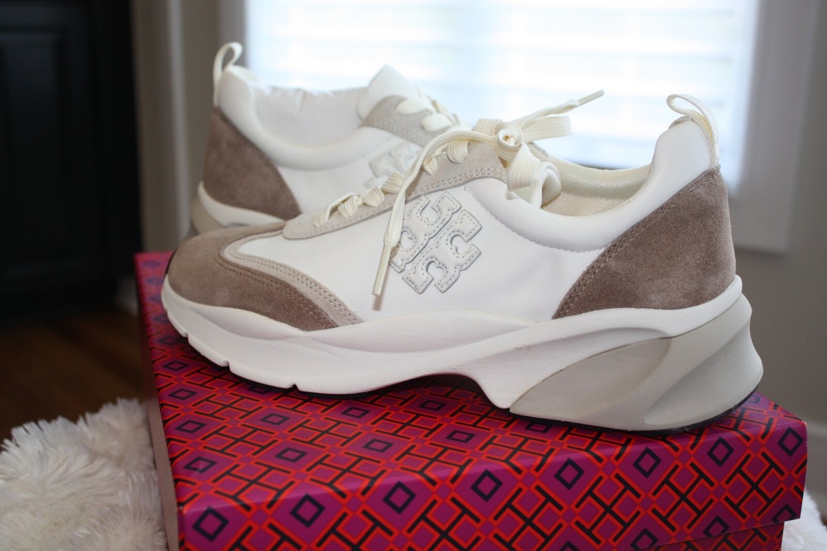 Tory Burch Good Luck Trainer White/New Ivory/Cerbiatto