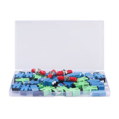 Fiber Optic Couplers Kit 34PCS SC/UPC SC/APC ST LC Cable Adapters 5 Styles
