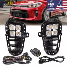 FOR KIA RIO 2018-2020 LED DRL DAYTIME RUNNING LAMP FRONT FOG LIGHT w TURN SIGNAL