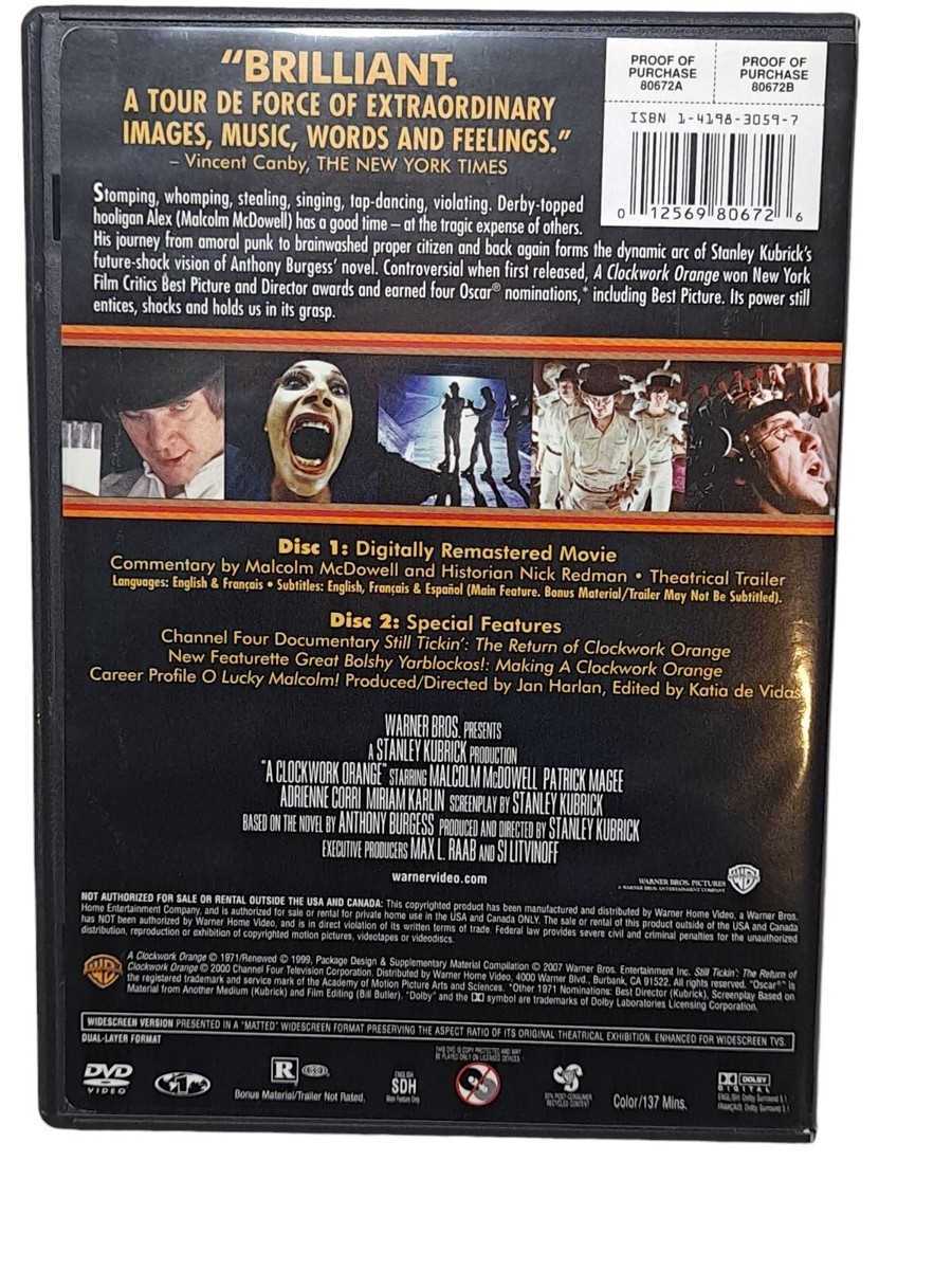 A Clockwork Orange (DVD, 1971) 12569806726| eBay